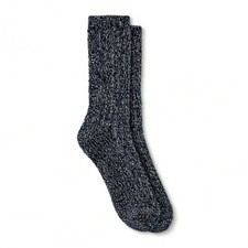 Warm Essentials by Cuddl Duds Leg Layering Twisted Ribbed Crew Socks 4-10 Blue