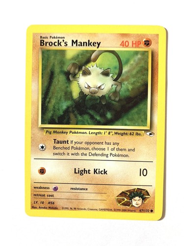 BROCK’S MANKEY - Gym Heroes Set - 67/132 - Common - Pokemon Card - LP - Picture 3 of 4