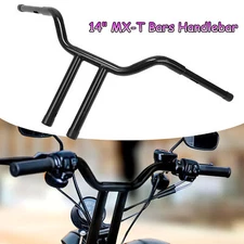 For Harley Softail 14" Rise Black MX-T Bar Motorcycle Handlebar Replacement