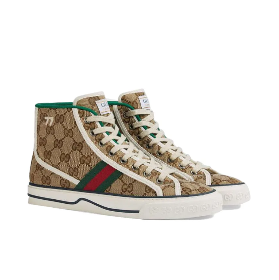 Gucci Tennis 1977 Canvas Casual Fashion Sneakers Women's Ebony