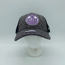 Fanatics Pro Edmonton Oilers NHL Hockey Fights Cancer Stretch Fit Hat Cap M/L