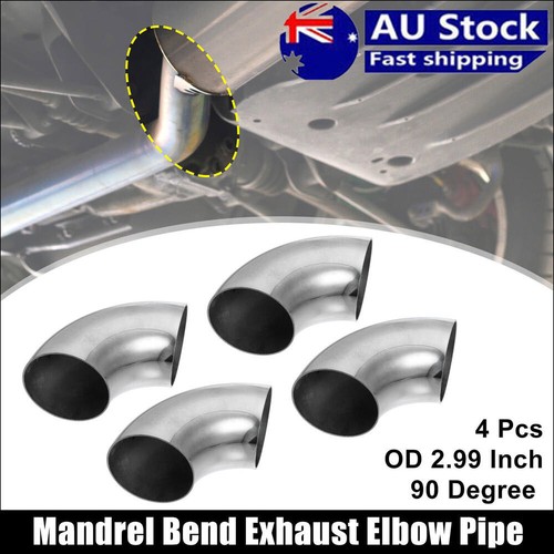 3 In 90 Degree Exhaust 4-Pack 3 Inch OD 90 Degree Stainless Steel Exhaust Elbow Tubes - Mandrel Bent 4 90 Degree Elbow - Foto 8