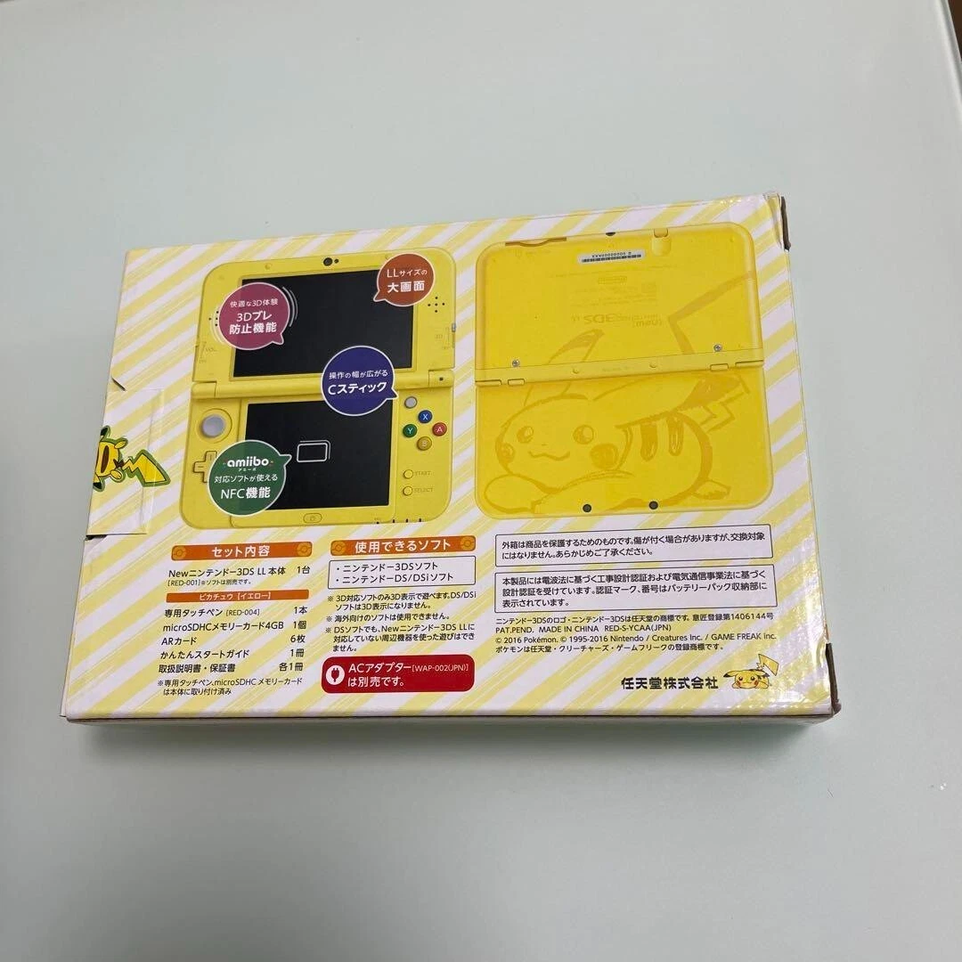Nintendo 3DS LL XL Console Pikachu Yellow Pokemon Japan Limited