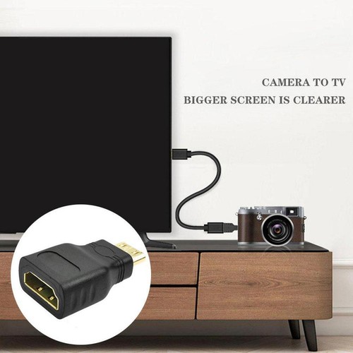 Mini HDMI Male to Standard HDMI Female Adapter Gold Plated HDTV 4K 1080p New - Bild 2 von 12