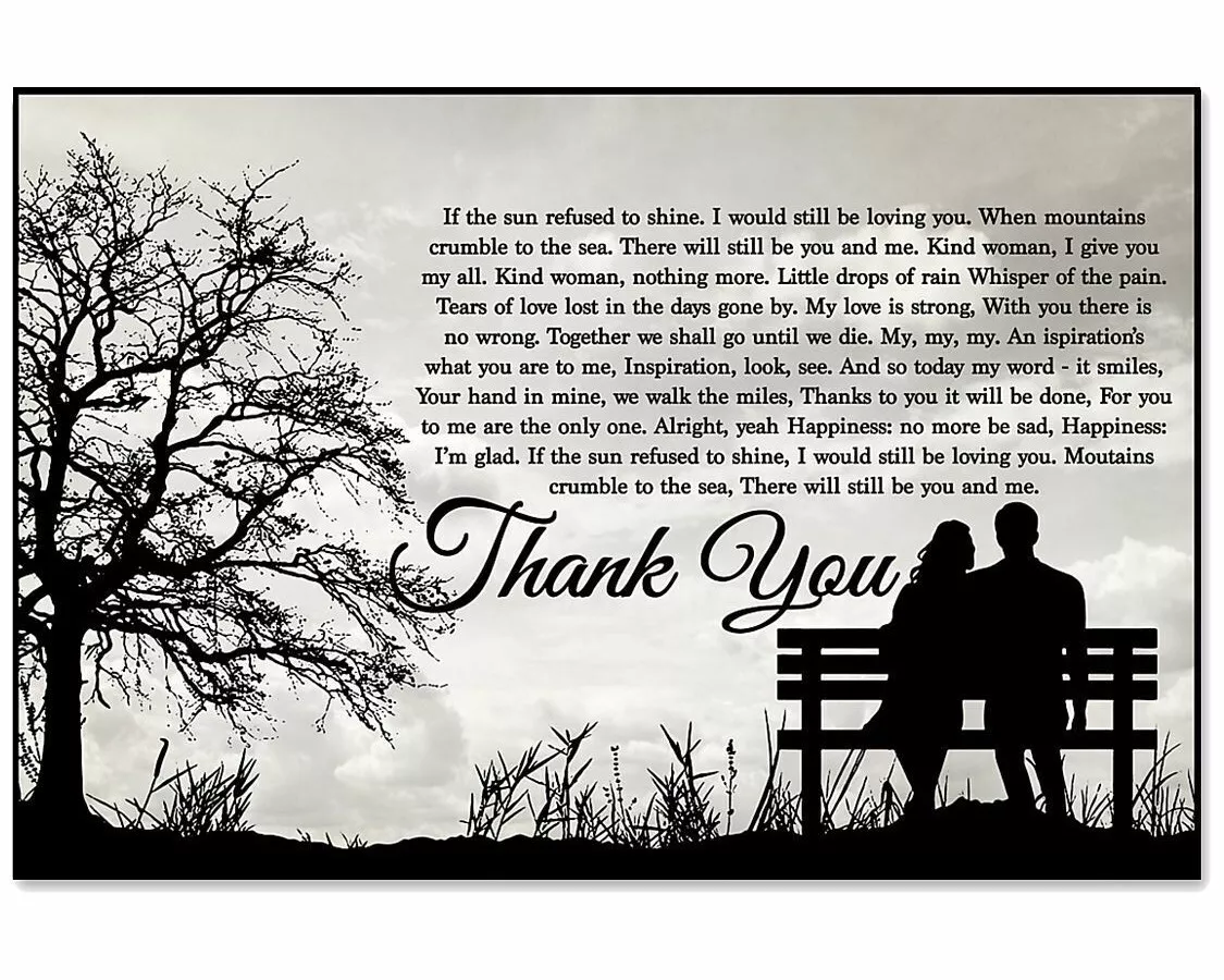 Thank You by Led Zeppelin Classical Metal Music Lyrics Gifts