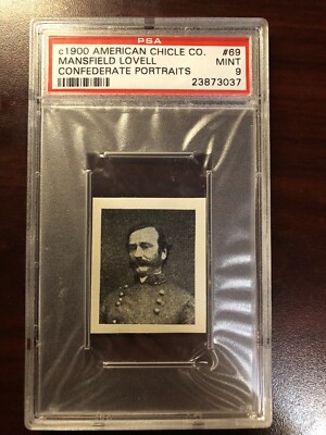 1900 AMERICAN CHICLE CONFEDERATE SET BREAK #69 MANSFIELD LOVELL PSA 9 MINT POP 2