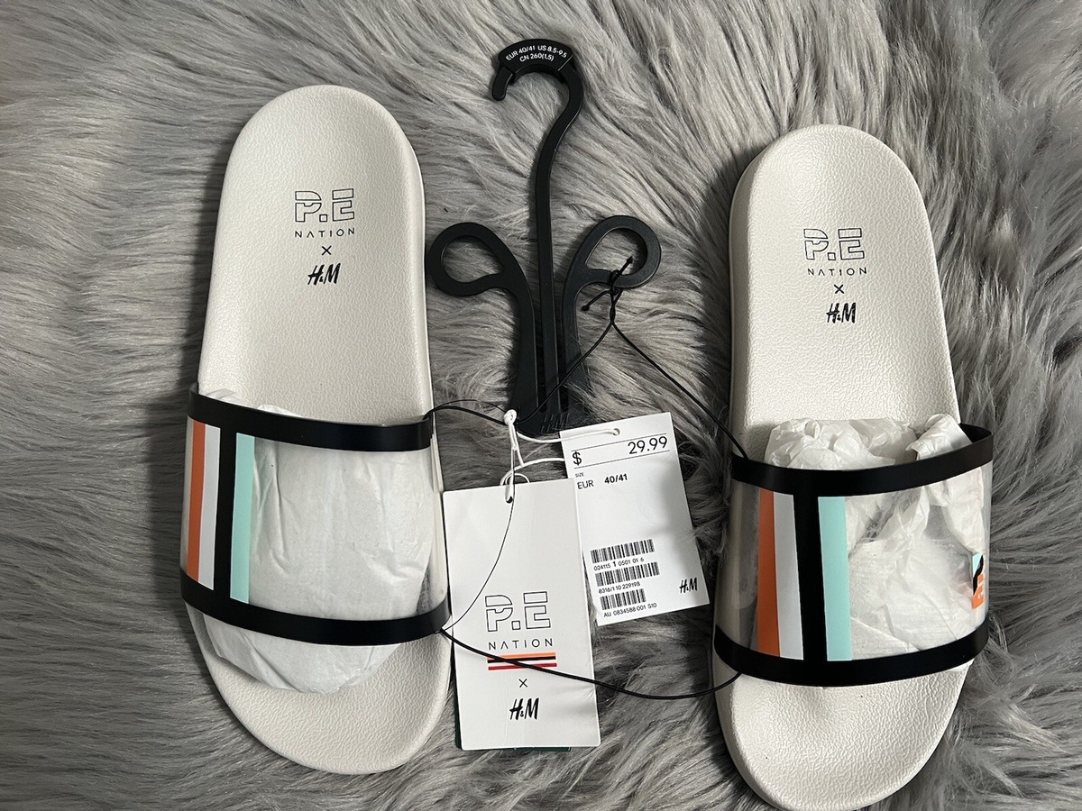 NWT Nation x H&M Pool Slides Summer Casual Open Sandals EU 40