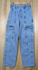 BDG Urban Outfitters Relaxed Skate Cargo Jeans Womens 27 High Rise Blue Denim