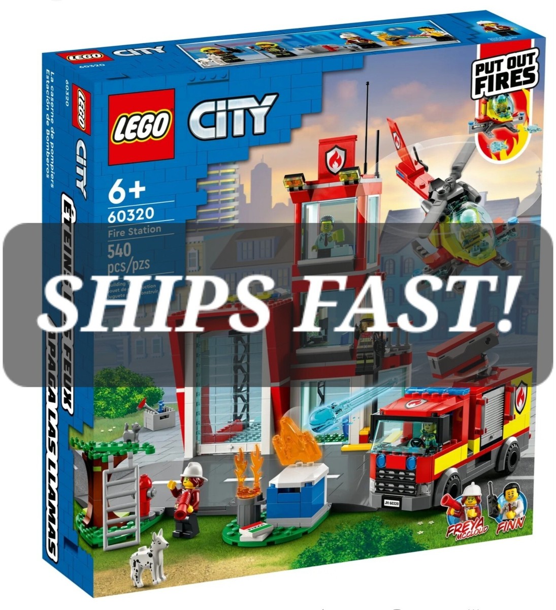 LEGO City Fire Station Set 60320 with Garage Helicopter Fire Engine SHIPS  FAST
