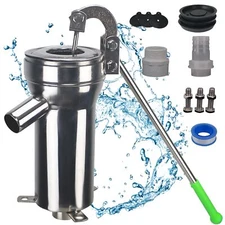 Manual Well Pump Stainless Steel Deep Well Hand Pump Big Head Pitcher Pump