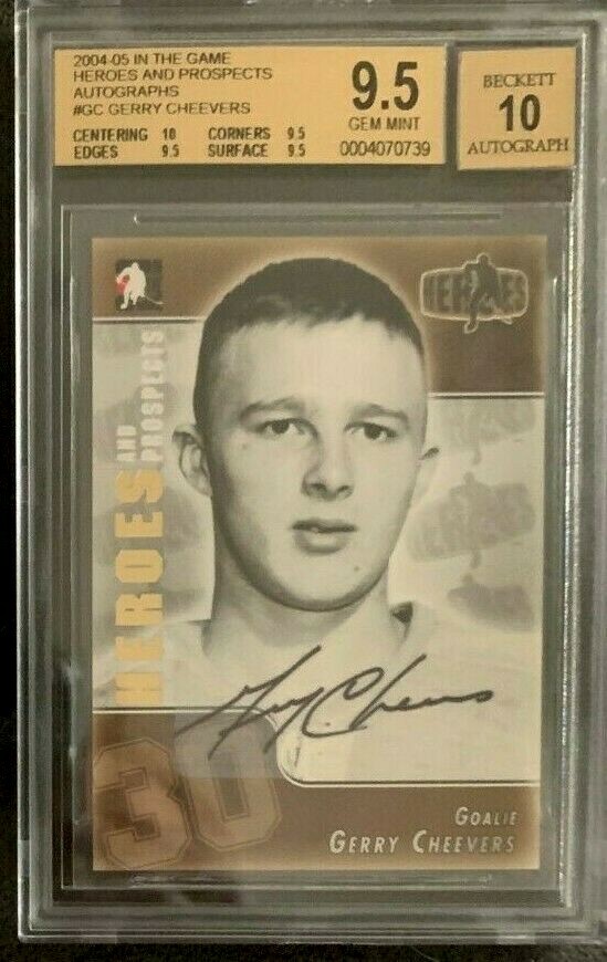 GEM MINT 2004/05 ITG Heroes & Prospects Auto GERRY CHEEVERS #A-GC
