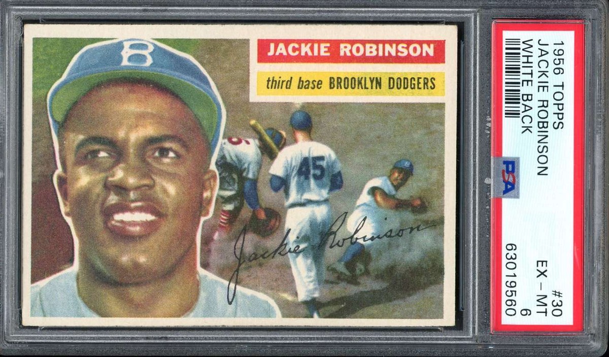 1956 Topps 30 Jackie Robinson (White Back) PSA 6 63019560 | eBay