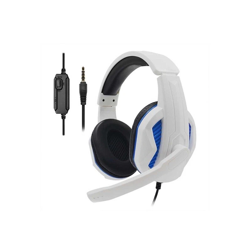 CUFFIE GAMING DA GIOCO PS4 PS5 PC BIANCO WIRED CON MICROFONO FILO