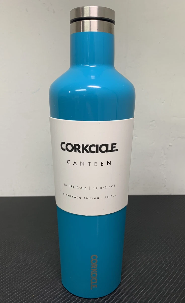 Corkcicle Canteen VINNEBAGO EDITION 25oz Wine Insulated Bottle, Biscay Bay - NEW