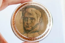 C. 1902 Glass Paperweight French Emperor Napoleon Bonaparte St Louis Exposition