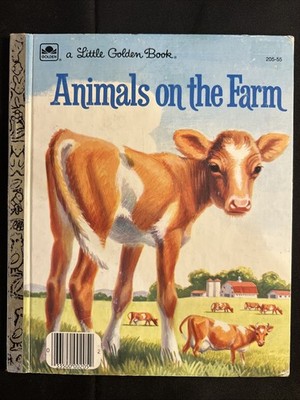 Vintage A Little Golden Book Animals On The Farm 205-55 1981 #4188