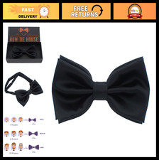 Classic Pre-Tied Bow Tie - Real Silk Formal Tuxedo Accessory with Gift Box