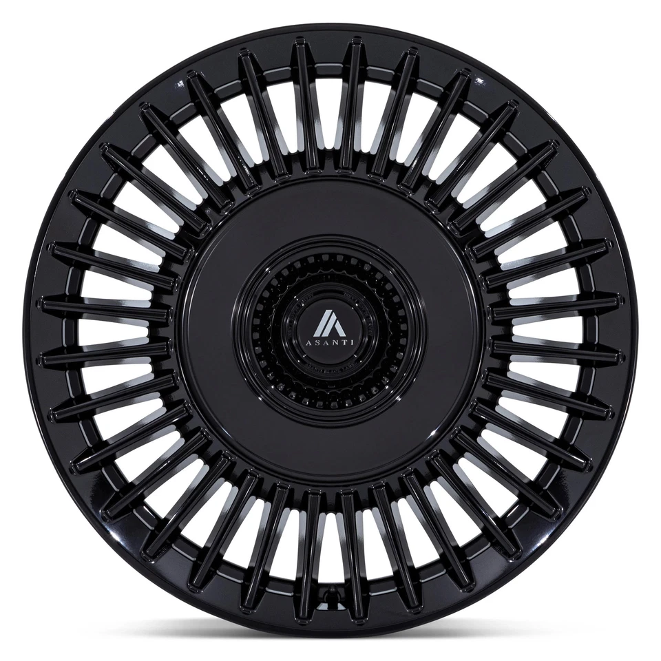 Asanti AB040 TIARA Wheels 20x9 (45, 5x112, 72.56) Black Rims Set of 4 Foto 2 de 3