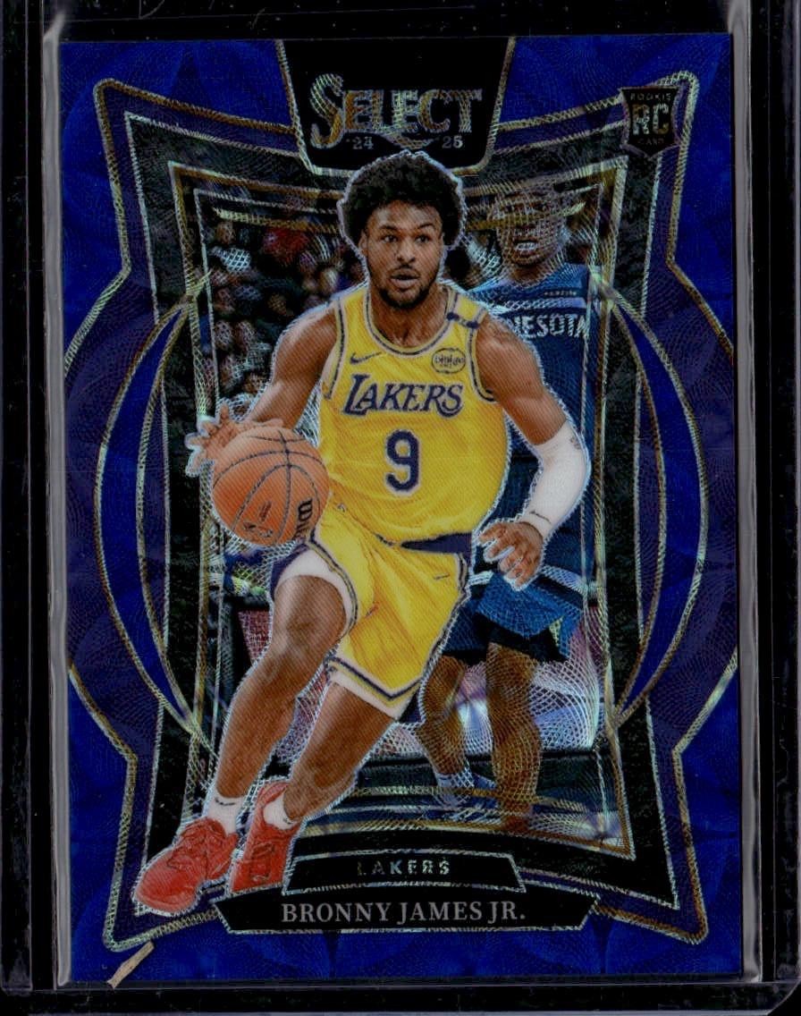 2024-25 Panini Select #90 Bronny James Jr. Blue Scope Prizm #/249