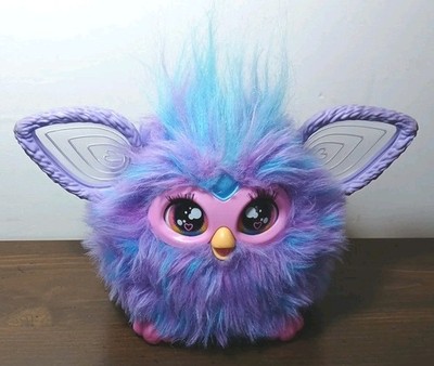 Furby 2023 Purple Blue Talks Ears Move Light Up Dances Hasbro Works