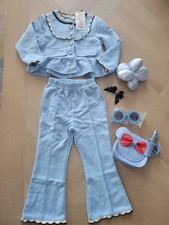 6 Piece Girls Trendy Fashion Dressy Pants And Button Up Top. Size 3-4 Yrs