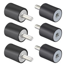 M6 x 20mm x 25mmMale Female Rubber Mounts Vibration Isolators 6pcs