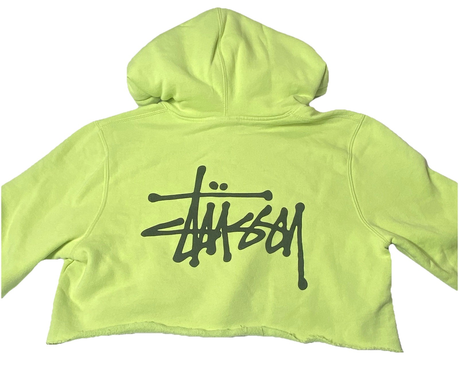 Y2K STUSSY Basic Logo Cropped Key-lime Colored  H… - image 10