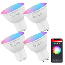 GU10 Smart Bulb 4 Pack, RGBCW Color Changing Alexa LED Light Bulbs 5W - WiFi Tra
