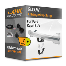 Für Ford Capri SUV 10.24- G.D.W. Anhängerkupplung abnehmbar + 7polig E-Satz NEU