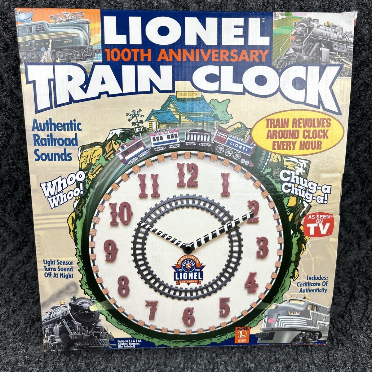 Lionel 100th Anniversary Train Clock (7183) for sale online Lionel 100th Anniversary Train Clock (7183) for sale online