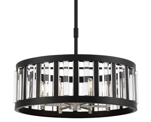 Minka Lavery 5495 Majestic Splendor 6 Light 26"W Pendant - Polished Nickel / - Picture 1 of 2