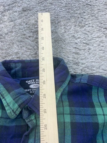 Grit Iron Workwear Jacket Men Medium Tartan Plaid Fleece Flannel Shacket NWT image 6