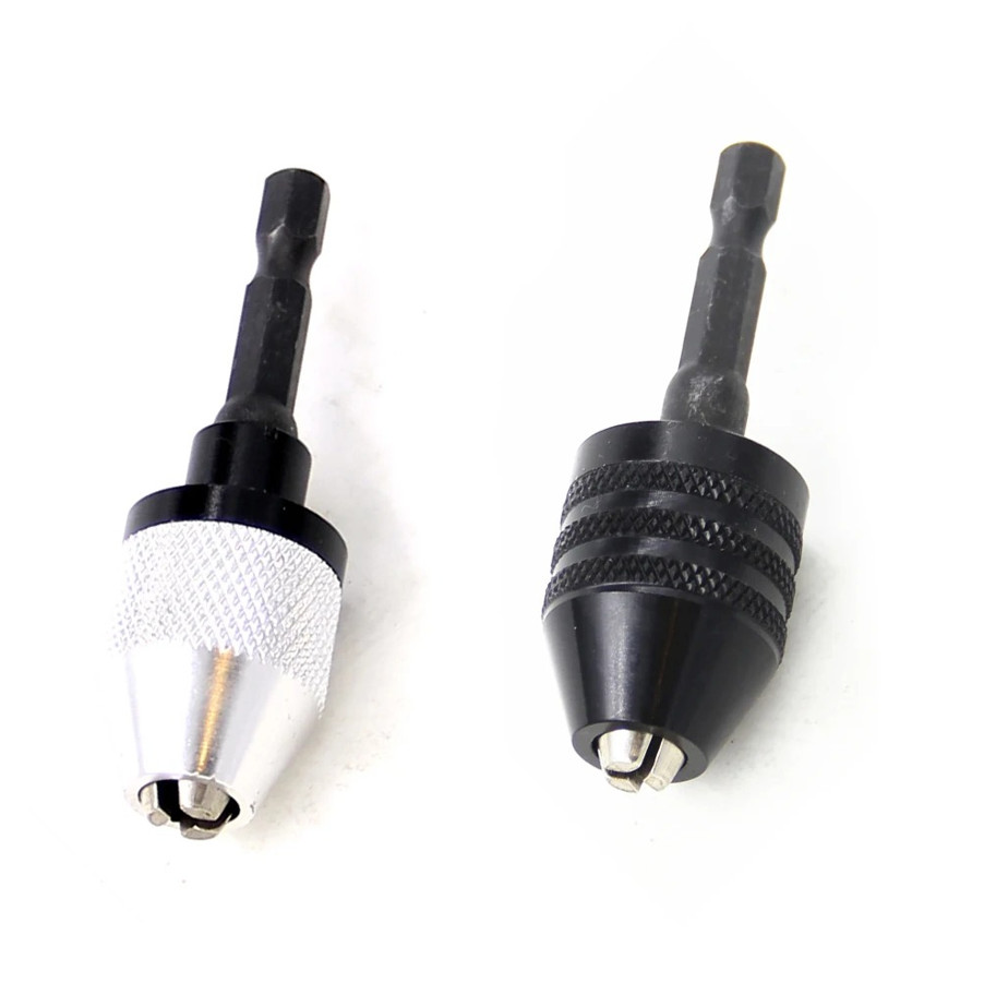 1pc Quick-Change Hex Handle 3-Jaw Self-Centering Drill Chuck 0.3–3.6mm - NEW