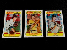 1978 Kellogg’s 3 card lot • Cracks • Sutton, Candelaria, Cey •