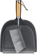 Dustpan and Brush Set with Stainless Steel Handle, Hand Mini Broom and Dustpan S