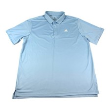 Adidas Primegreen Golf Polo Shirt, Powder Blue, Men's Size 2XL-Tall