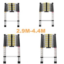 2.9M/3.2M/3.8M/4.4M Stainless Steel Extension Telescopic Ladder Collapsible
