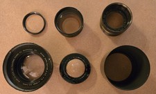 WWll Kodak f: 2.5 7 in 5x5 EKTAR Aerial Surveillance Lens & Diaphragm + Extras 
