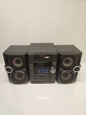 Sony Stereo HCD-RG40 3 Disc Changer, Dual Cassette Deck Audio Input 2 Speakers