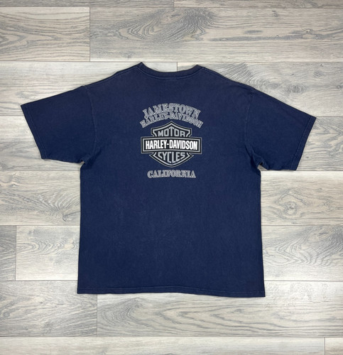 Vintage Y2k Harley Davidson Jamestown California T shirt Made In USA Size XXL