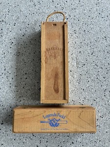 2 Vintage Wooden Baseball Card Storage Boxes. 13-1/4” Inside Length. Pre Owned.