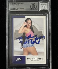 Madison Wilde Signed Custom Trading Card BAS Beckett COA Autograph Grade 10