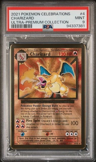Pokémon TCG Grade 9 Collectible Individual Metal Card Games in