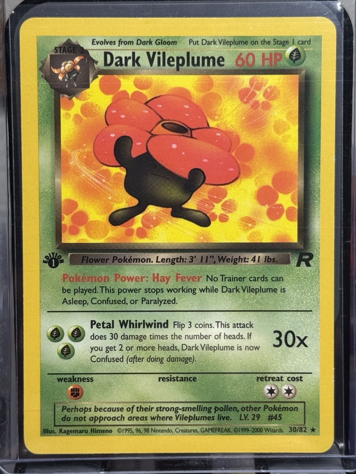 Pokémon TCG Team Rocket Set DARK VILEPLUME 30/82 Rare Mint