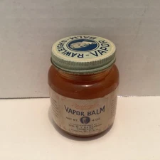 Vintage Rawleigh's Vapor Balm 4 Oz Jar -Full