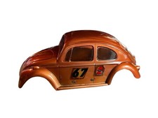 Vintage Du-Bro VW Beetle Slot Car Body 67 Orange 1/24 USA Made Bug