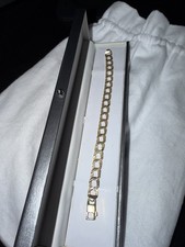 Hallmarked Solid 9ct Gold 375 Bracelet 8.1mm Wide