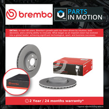 2x Brake Discs Pair Vented fits MERCEDES CLS350D C257 2.9D Rear 2017 on 320mm
