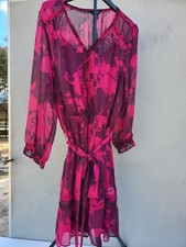 Simply Vera Wang Dress XXL Ruffle Day Dress w/slip (red/burgundy)