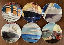 HOLLAND AMERICA "Savor the Journey" Set Of 6 Dessert Plates ~ 6" diam New in Box